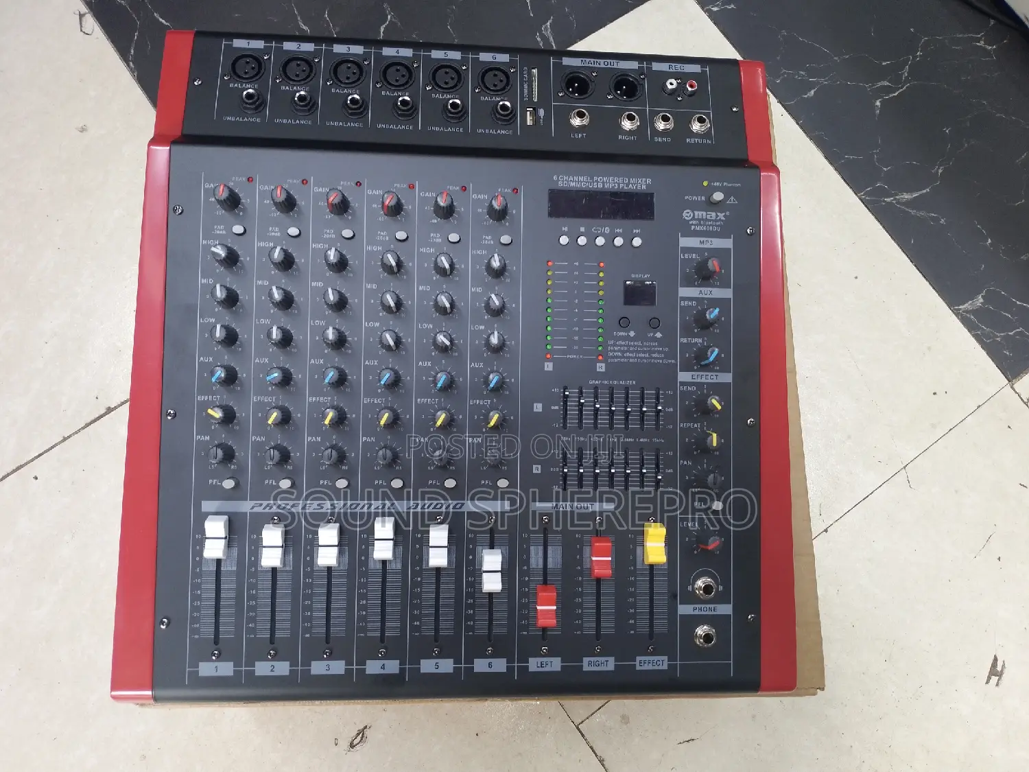 Max 6 Channel Powered Mixer