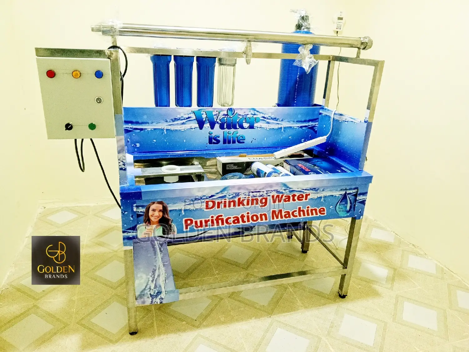 Goldencomplete Water Purification Machine With Bottle Rinser
