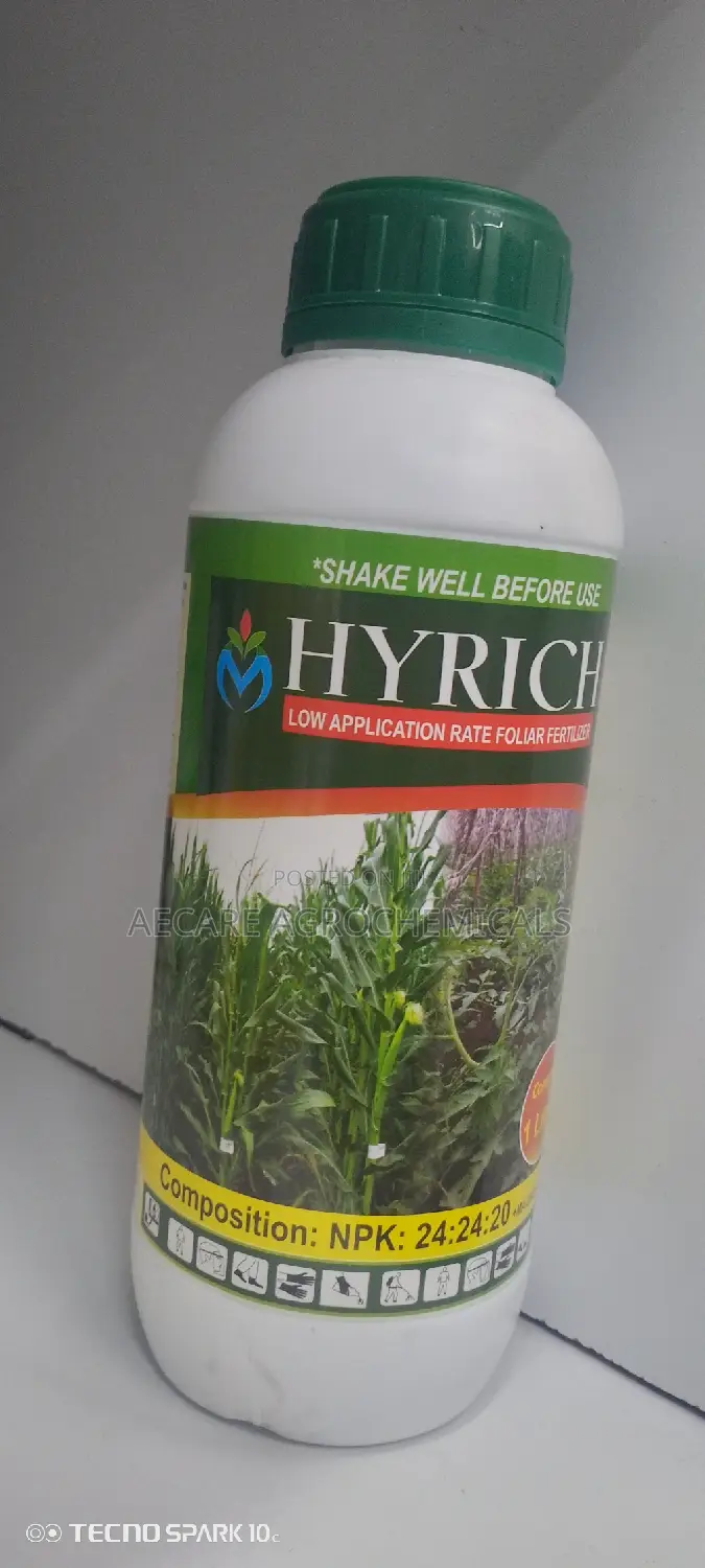 Hyrich Foliar Fertilizer N.P.K 24:24:20 + Te 1litre