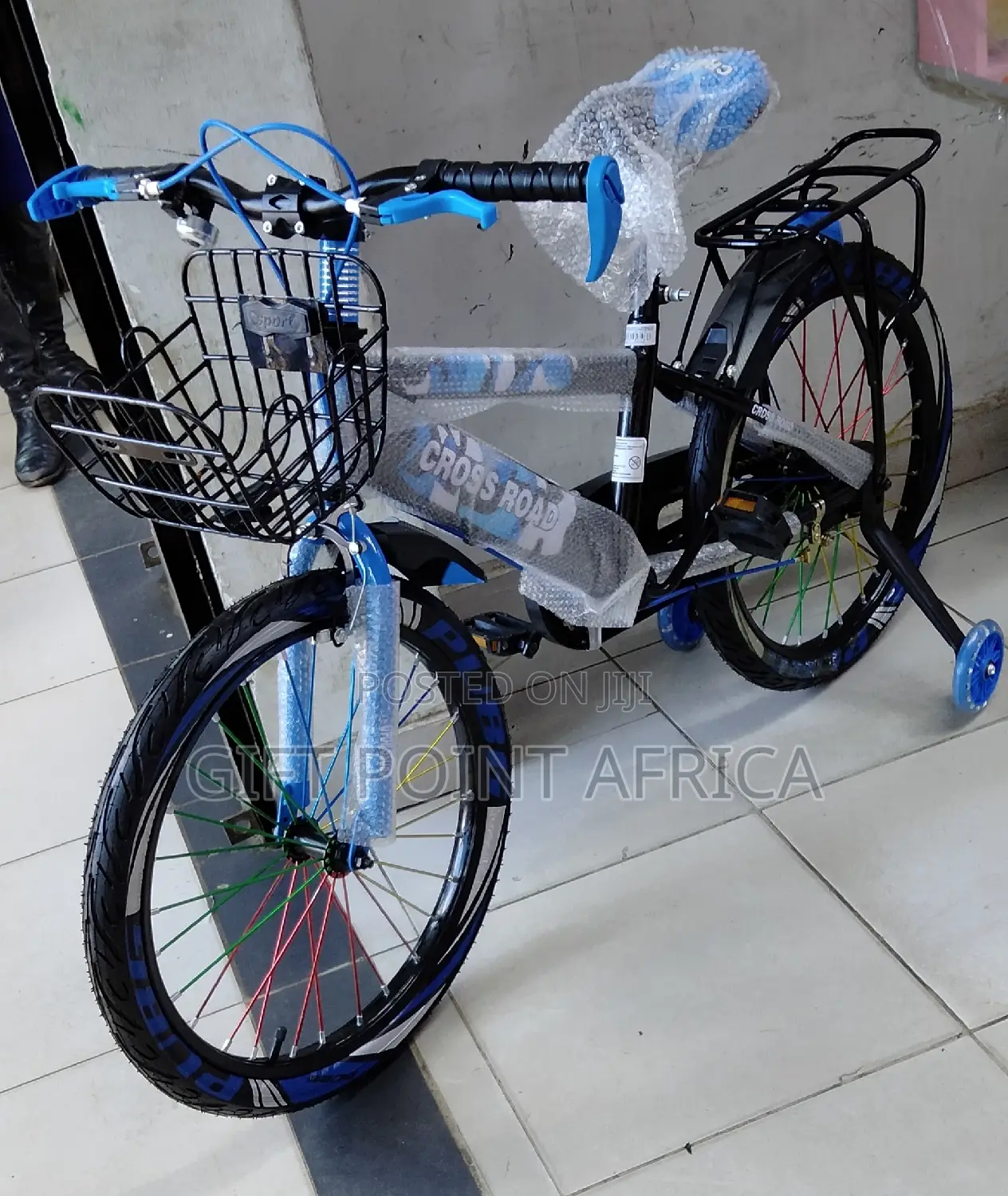 Size 20" Kids Bike Blue in Color