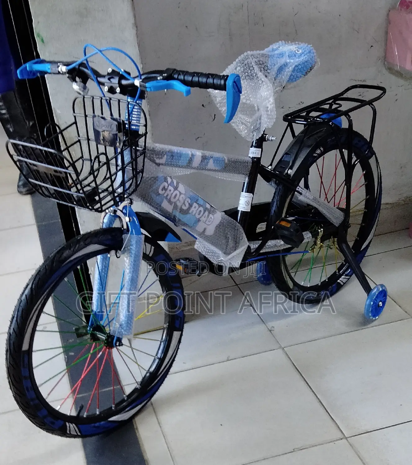 Size 20" Kids Bike Blue in Color