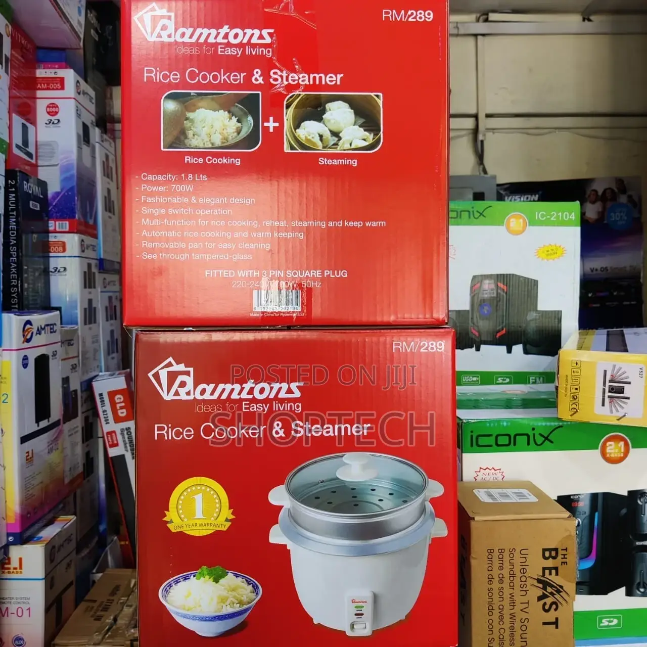 1.*Ramtons Rice Cooker Steamer RM289