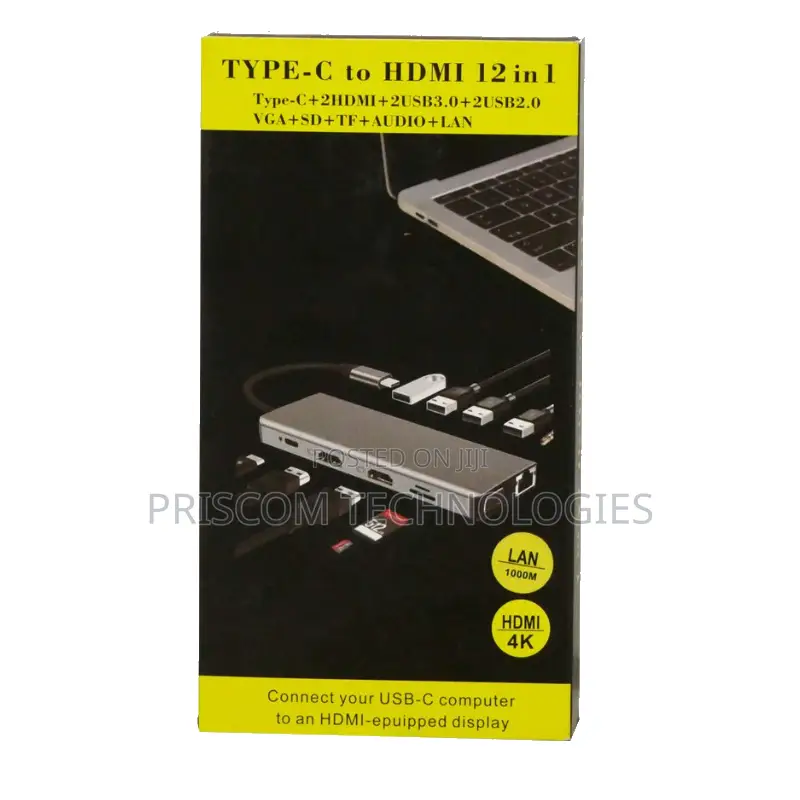 Type C to HDTV 12 in 1 USB Hub Docking Station
