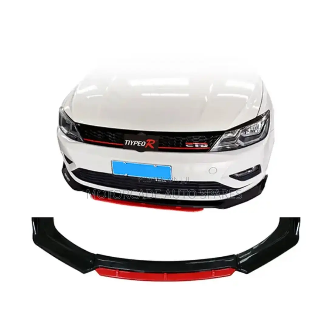 Universal Bumper Lip/Bumper Kit Black Red