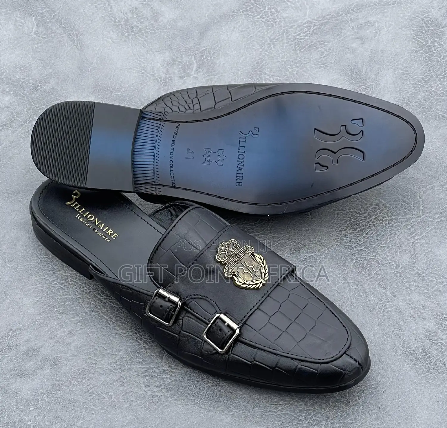 Black Billionaire Mules Shoes for Men