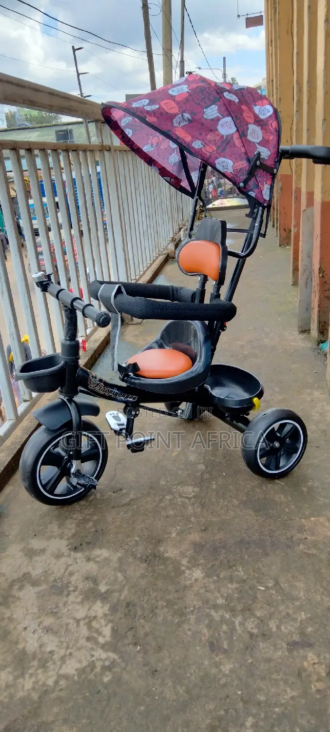 Push Handle Kids Triacycle With a Canopy For. Shade