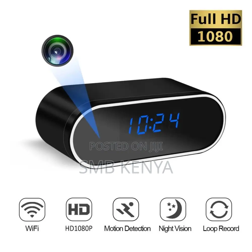 Table Clock Spy Camera, Remote Viewing, Footage Recording