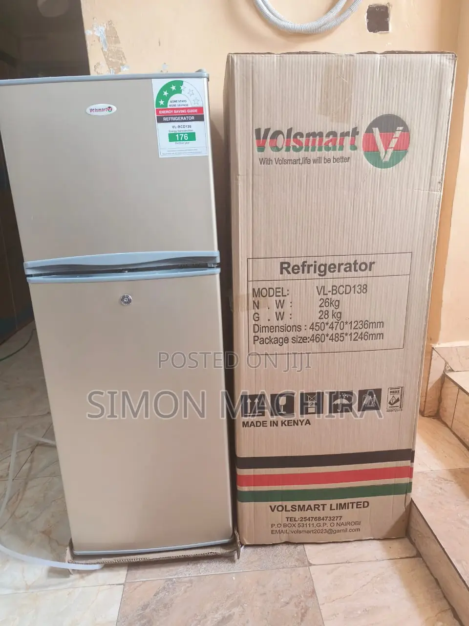 138 Litres Double Door Refrigerator Volsmart