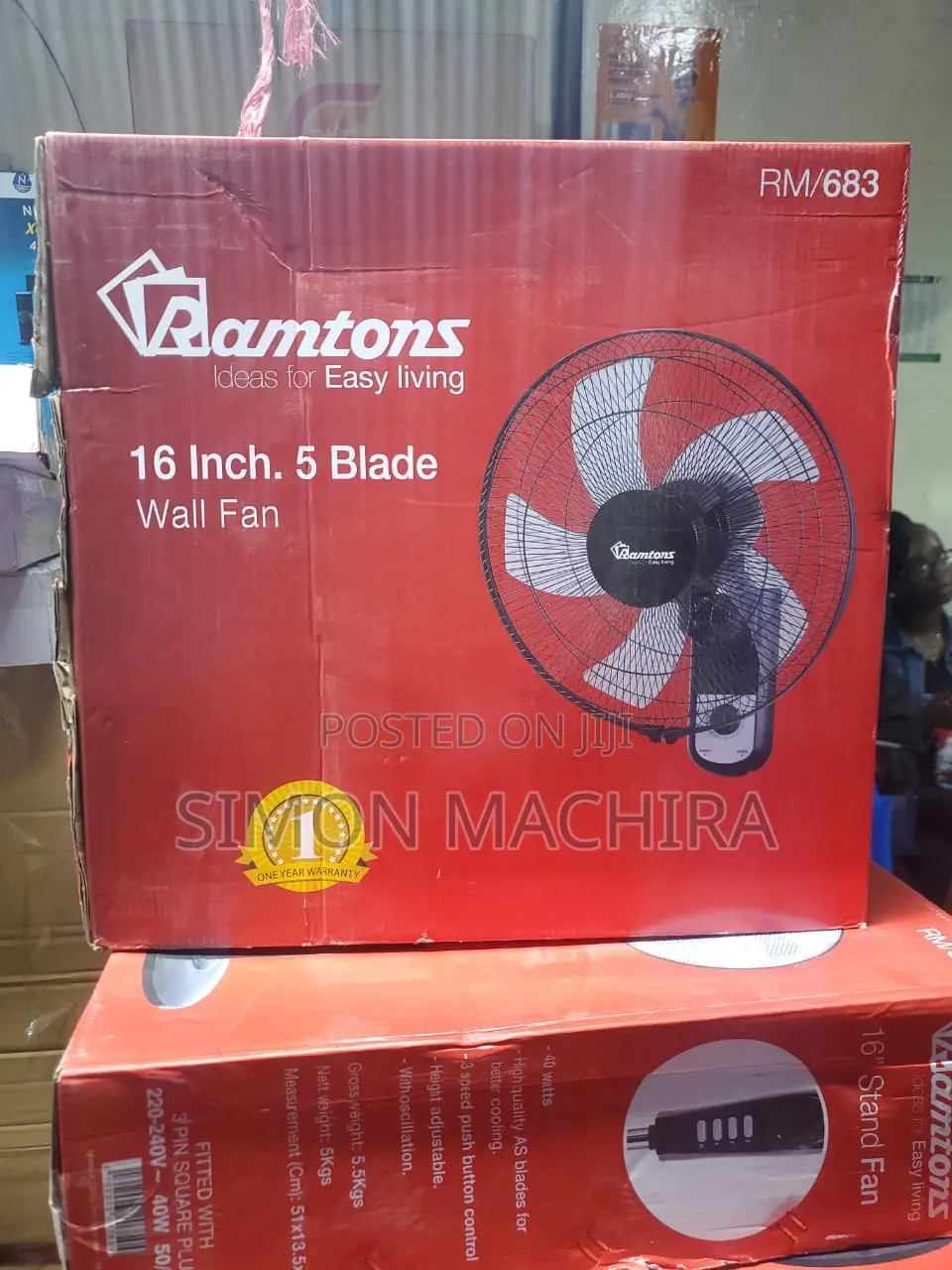 Ramtons 16 Inches Wall Fan