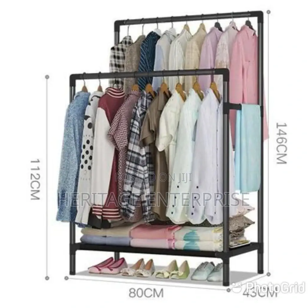 Double Pole Clothing Rack