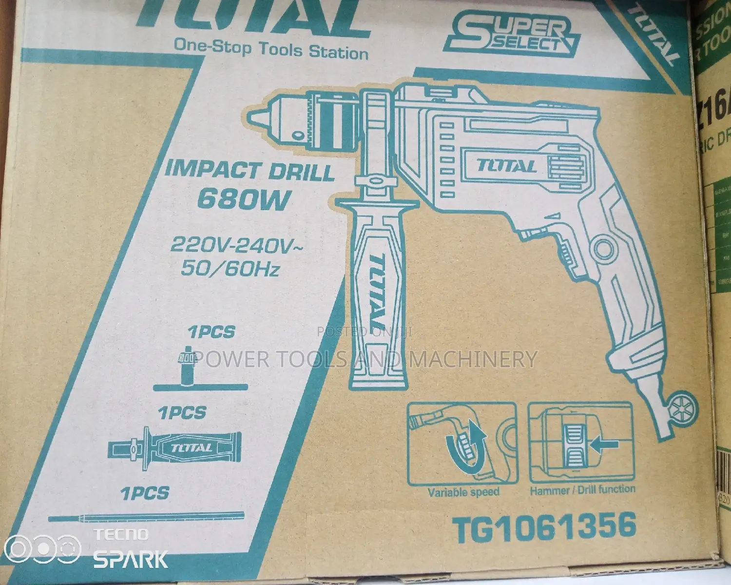 Total 680w Impact Drill