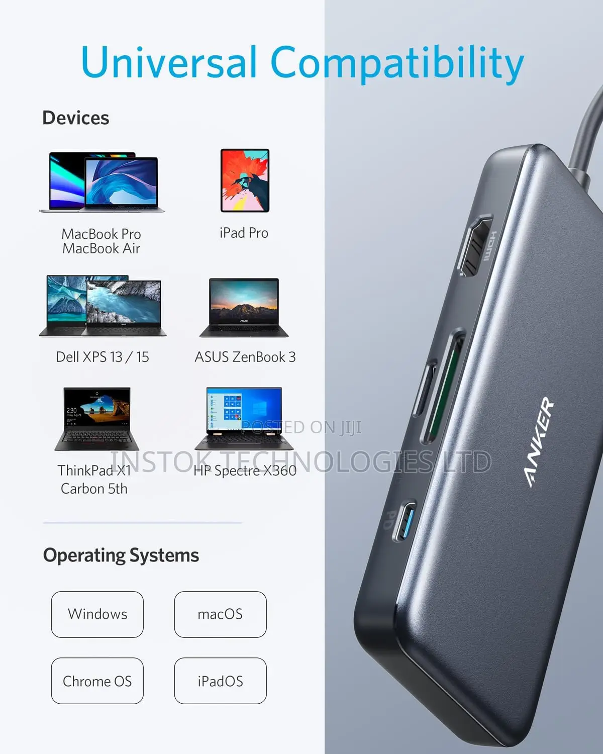Anker USB C Hub, Powerexpand+ 7-in-1 USB C Hub Adapter