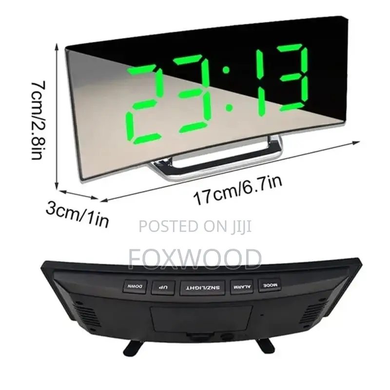 Curved Digital Alarm Clock