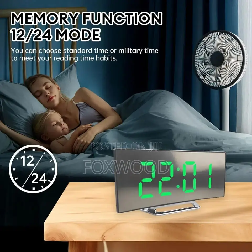 Curved Digital Alarm Clock