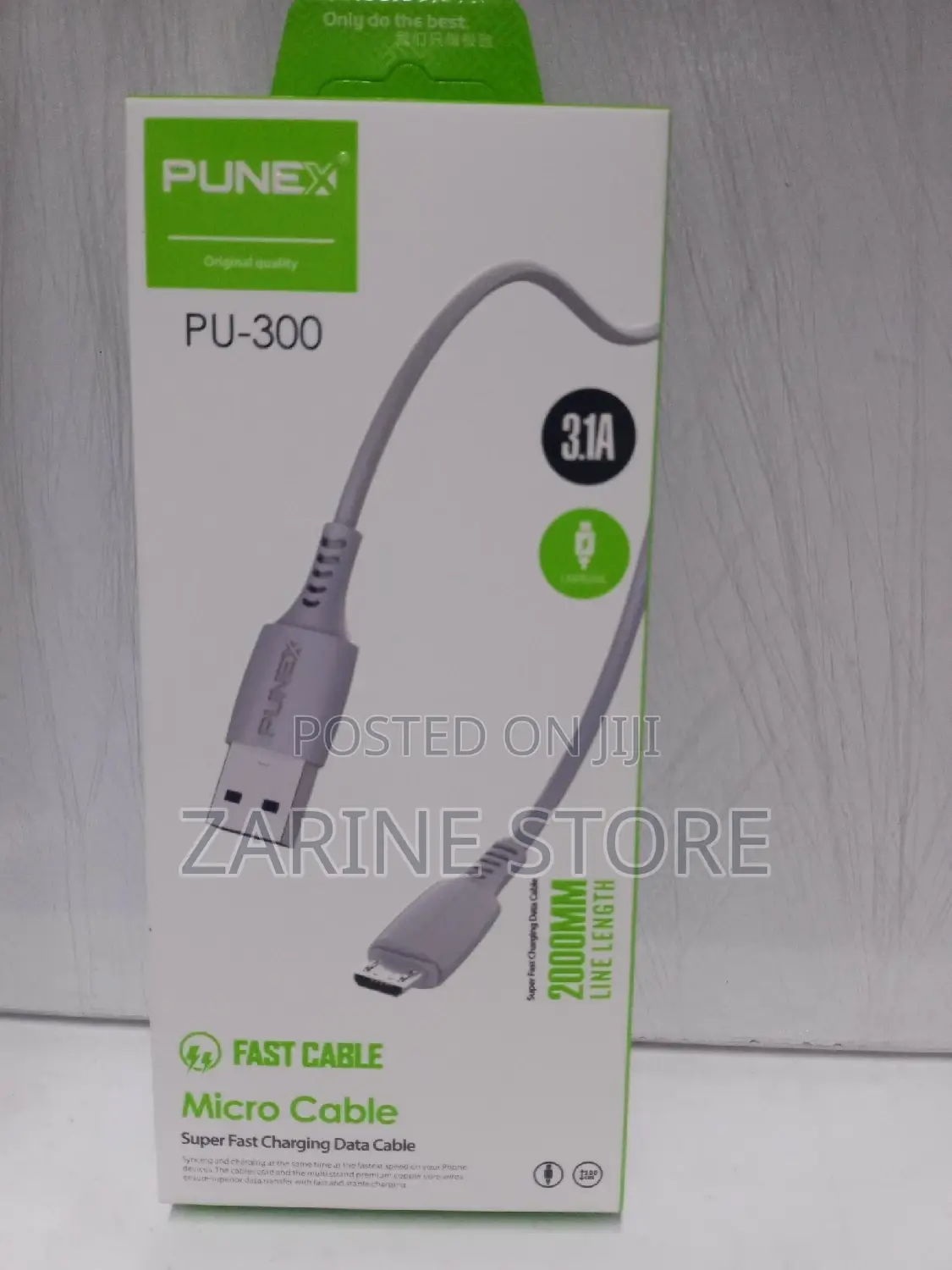 Punex Micro Cable Fast Charging, 2metres Long, 3.1A