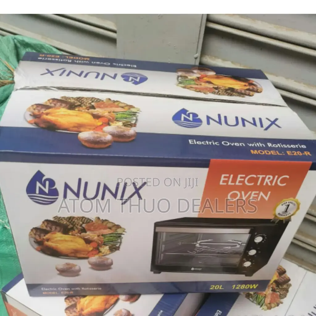 Nunix 20litres Electric Oven With Grill(3 Knobs)