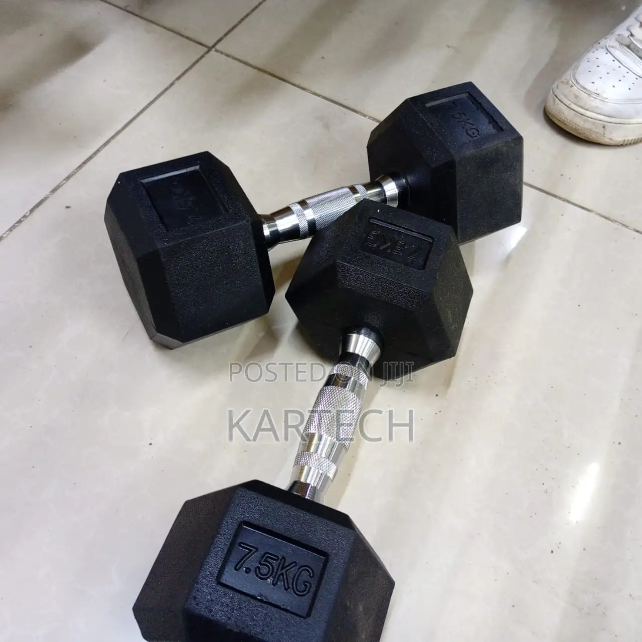 Pair Hexagonal Dumbbells 7.5kg