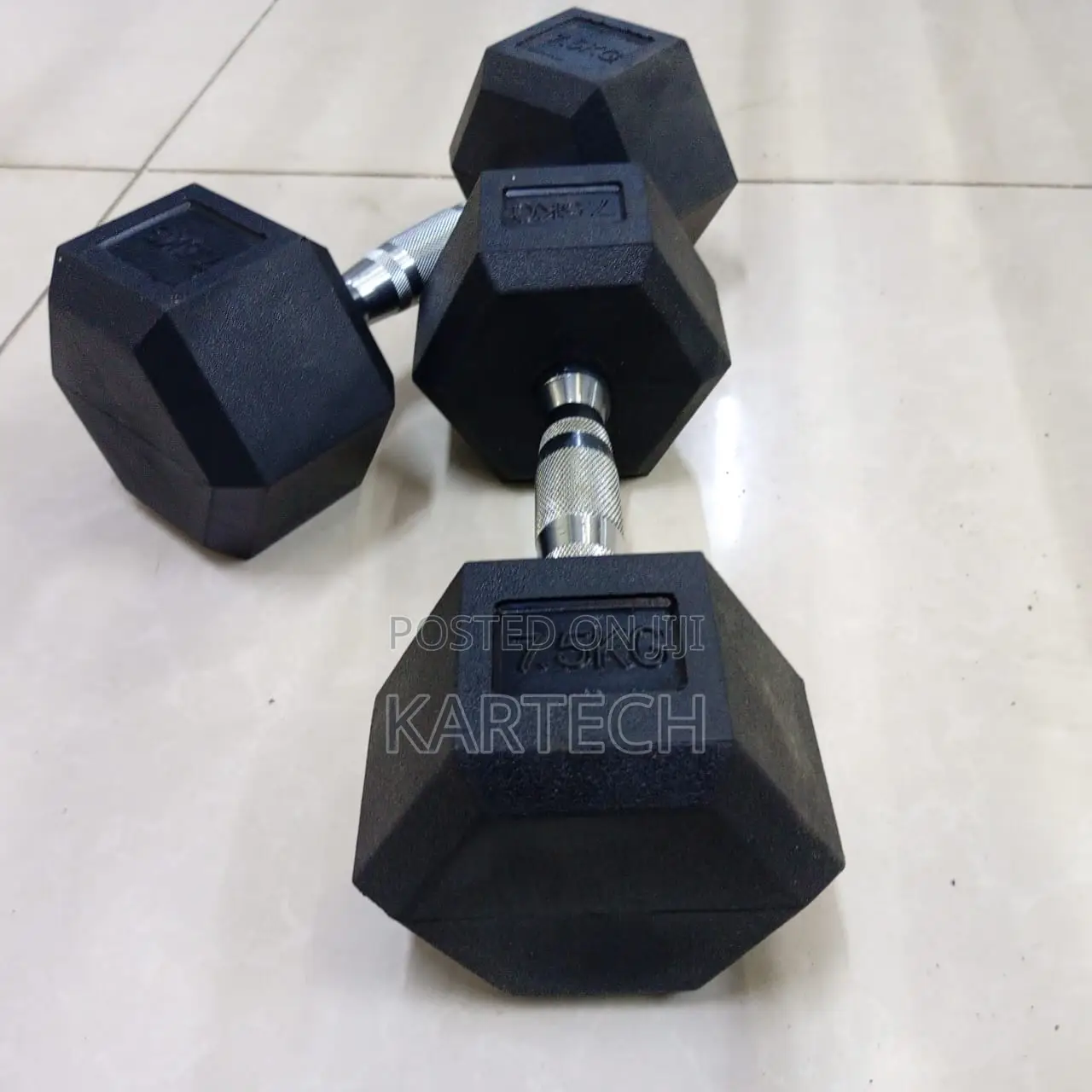 2- 7.5kg Hexagonal Dumbbells