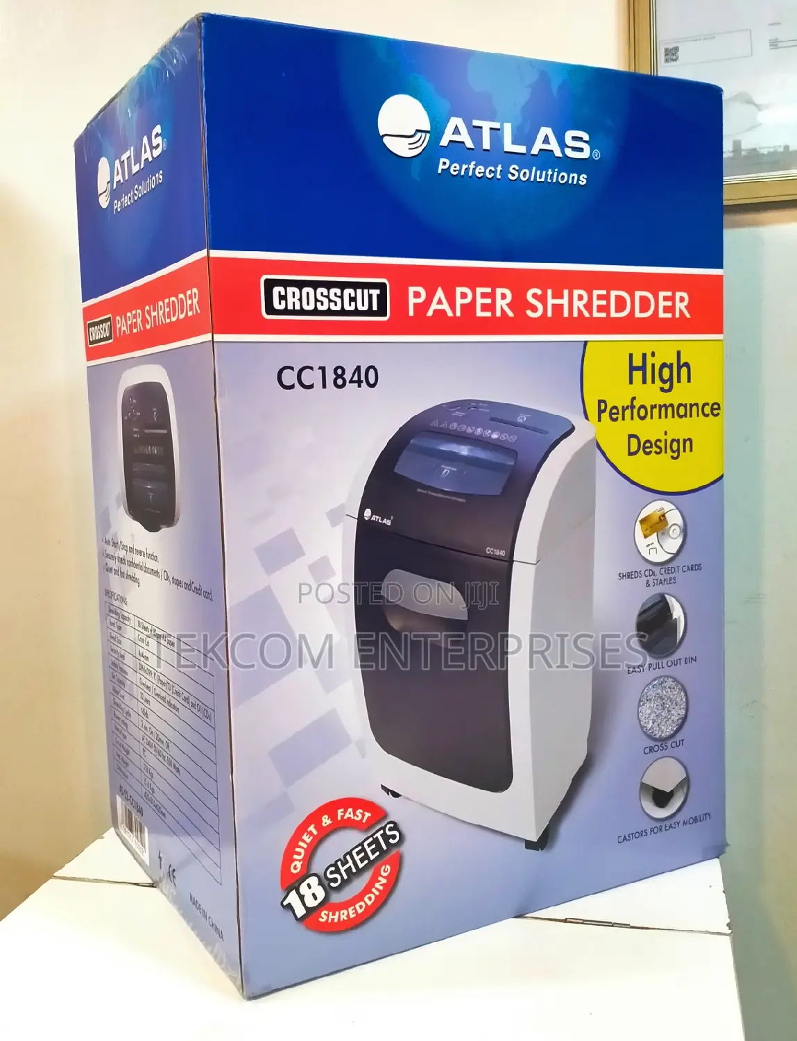 Atlas Cc 1840 Cross-Cut Shredder 'Cc1840 Shredder ' 18sheet