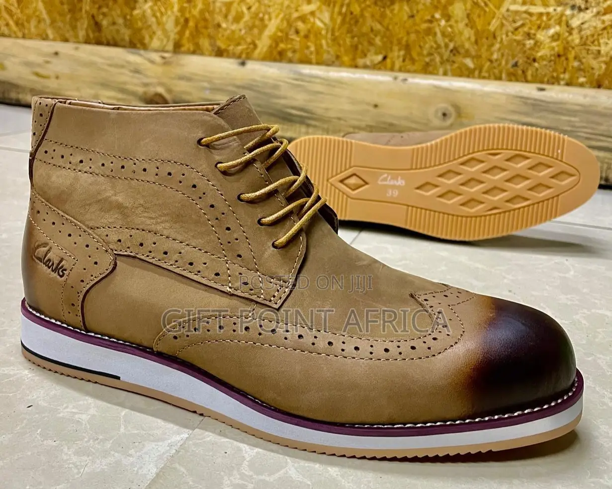 Brown Clarks Casual Boots Foe Men