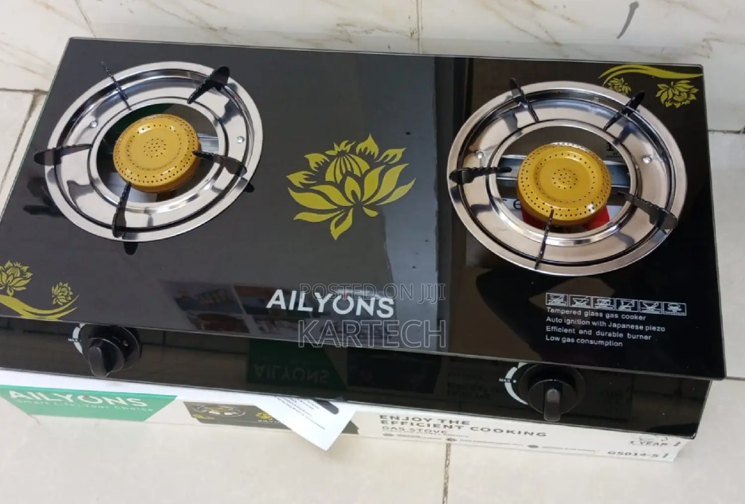 Ailyons Glass Table Top Cooker -2 Burner