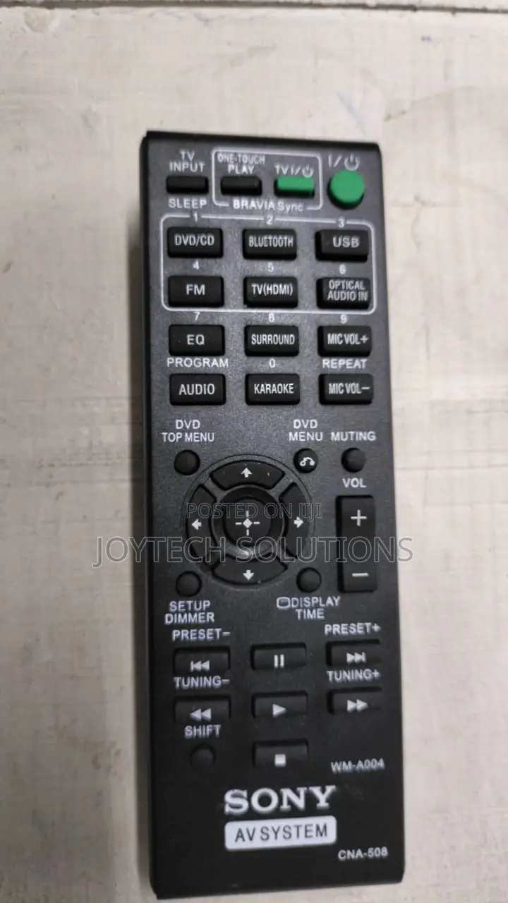 Sony Woofer Av System Remote.