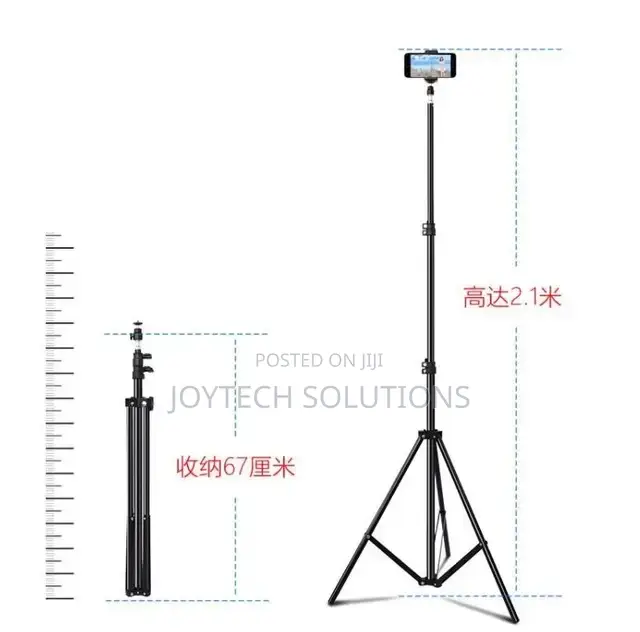 2.1 Meter High Phone Tripod Stand With Landscape Portrait Fx