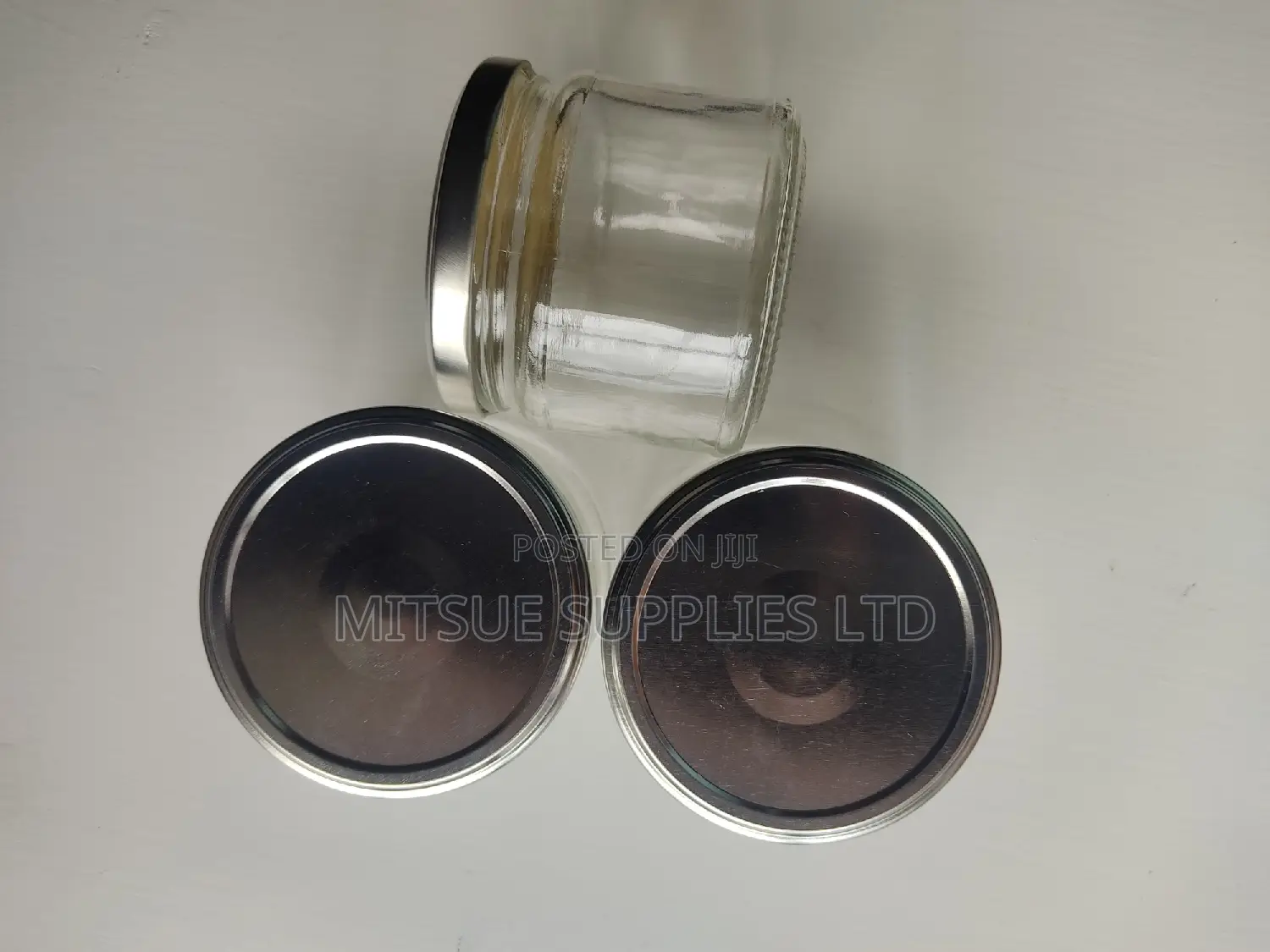 Set of 15 Mason/Glass Jars 330ml With Silver Lids- 82x75mm