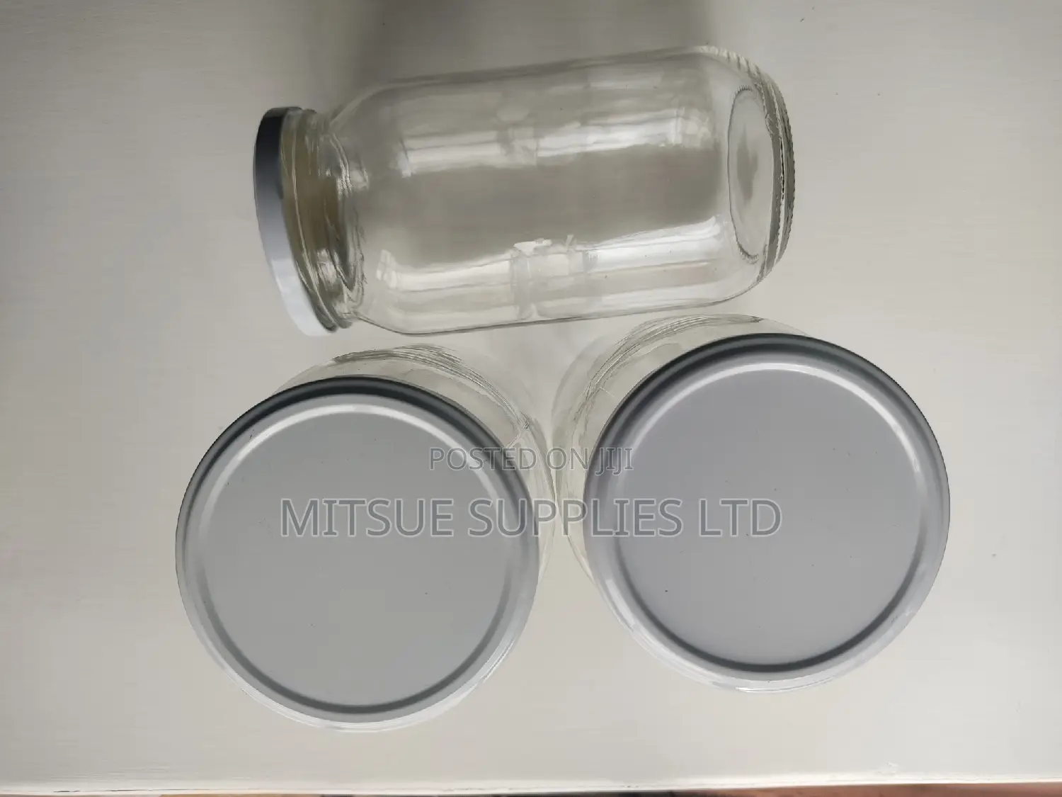 Set of 10 Mason/Glass Jars 1000ml With White Lids- 82x180mm