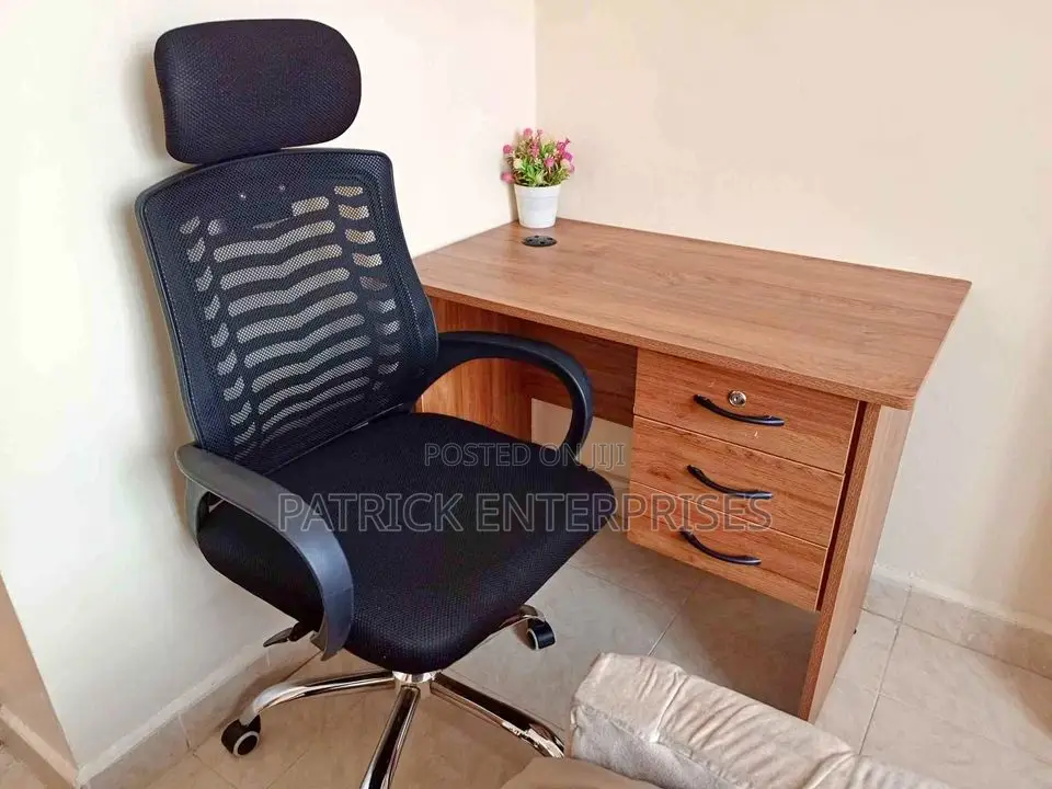 1.2 MTRS Royal Tick Office Desk Plus Headrest Office Chair