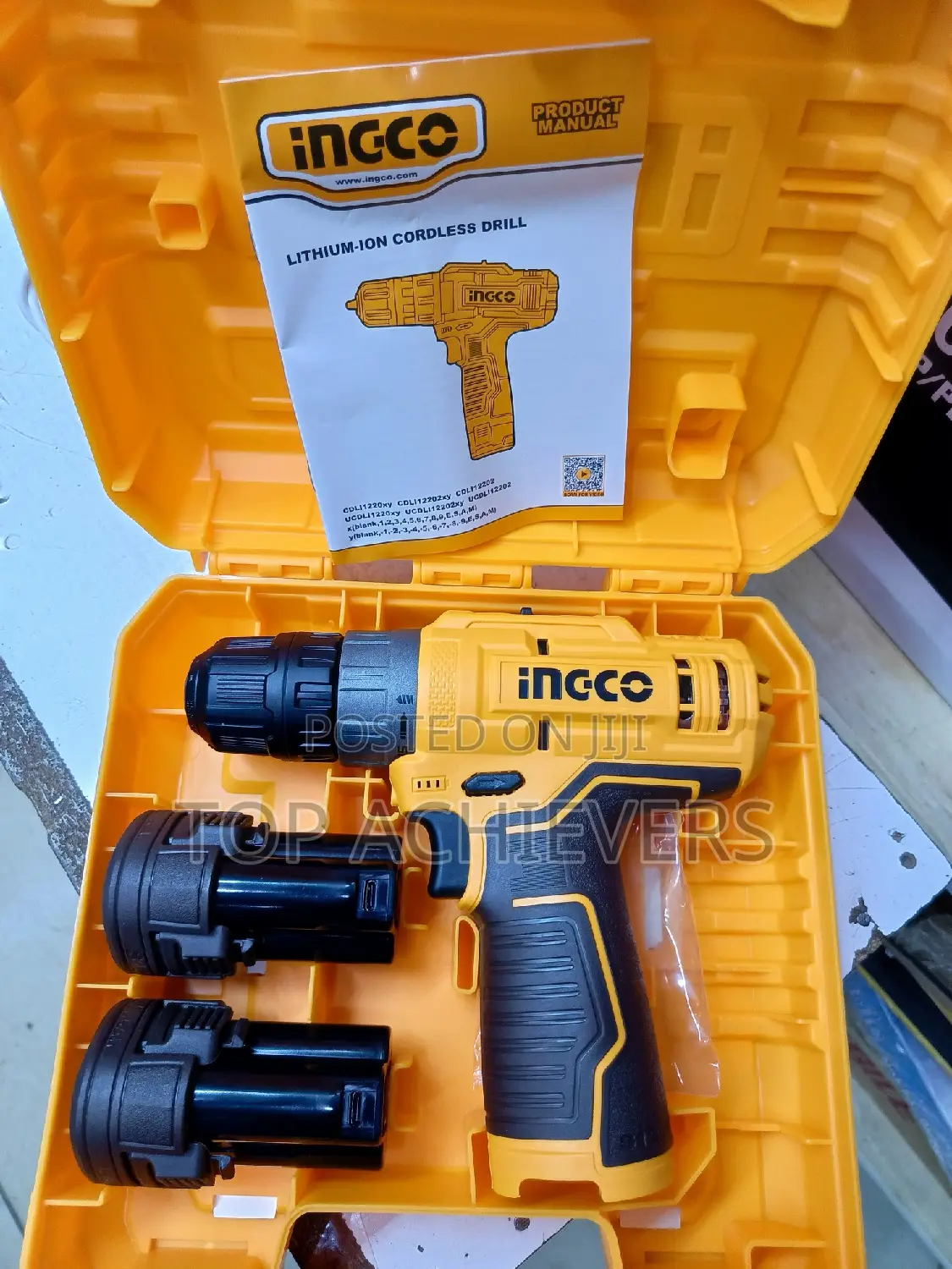12v Ingco Cordless Drill With 2 Batteries
