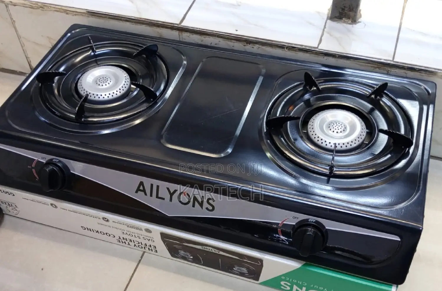 AILYONS 2 Burner (GS013-2) Stainless Steel Gas Cooker