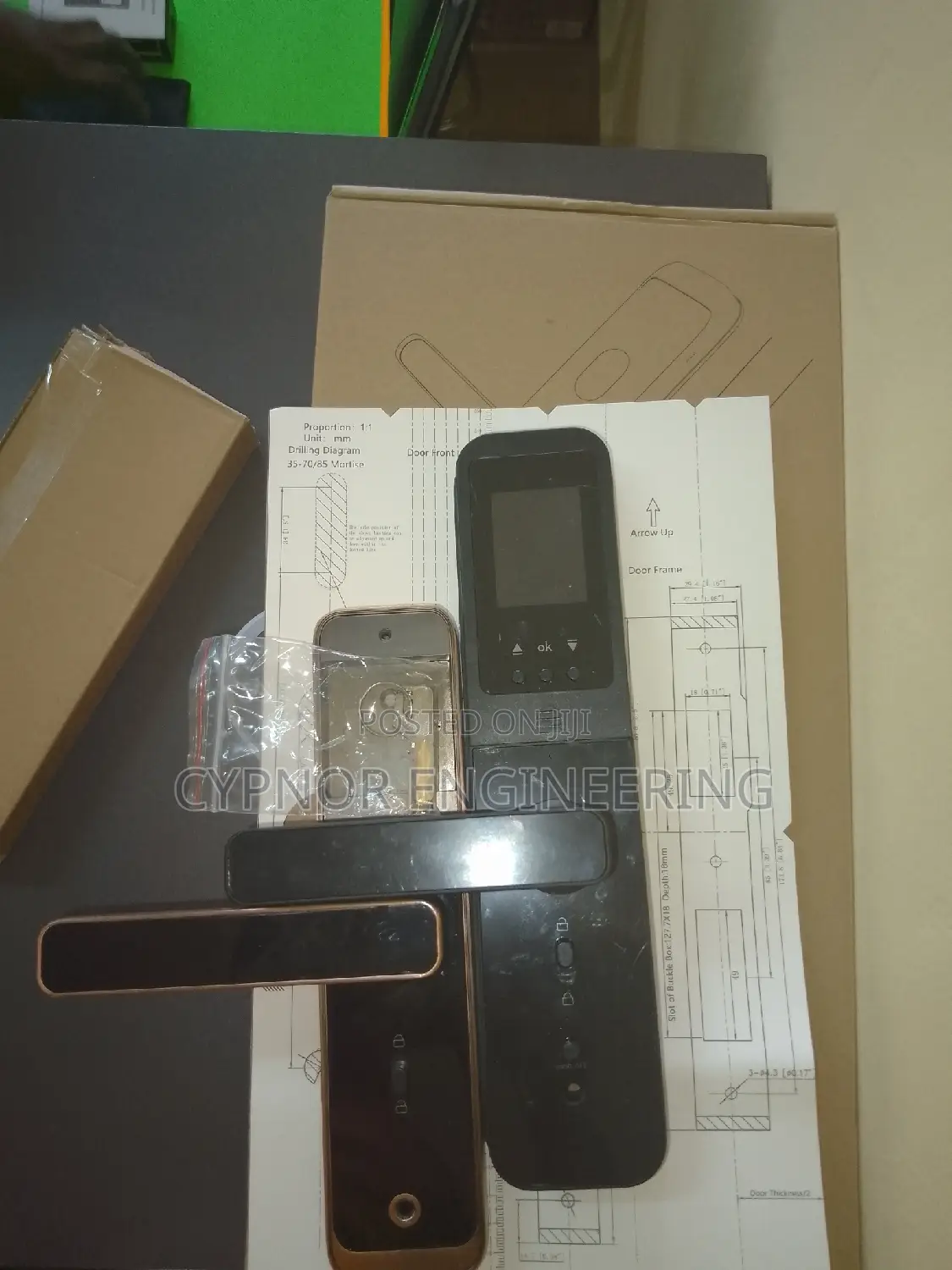 Wood Door Electric Smart Door Lock for Office Access Control