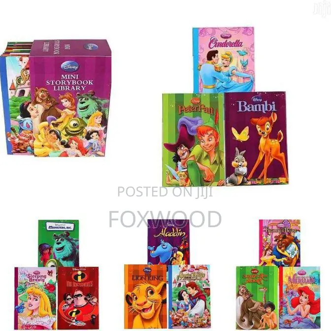 Disney Mini Story Book Library for Kids Set of 12