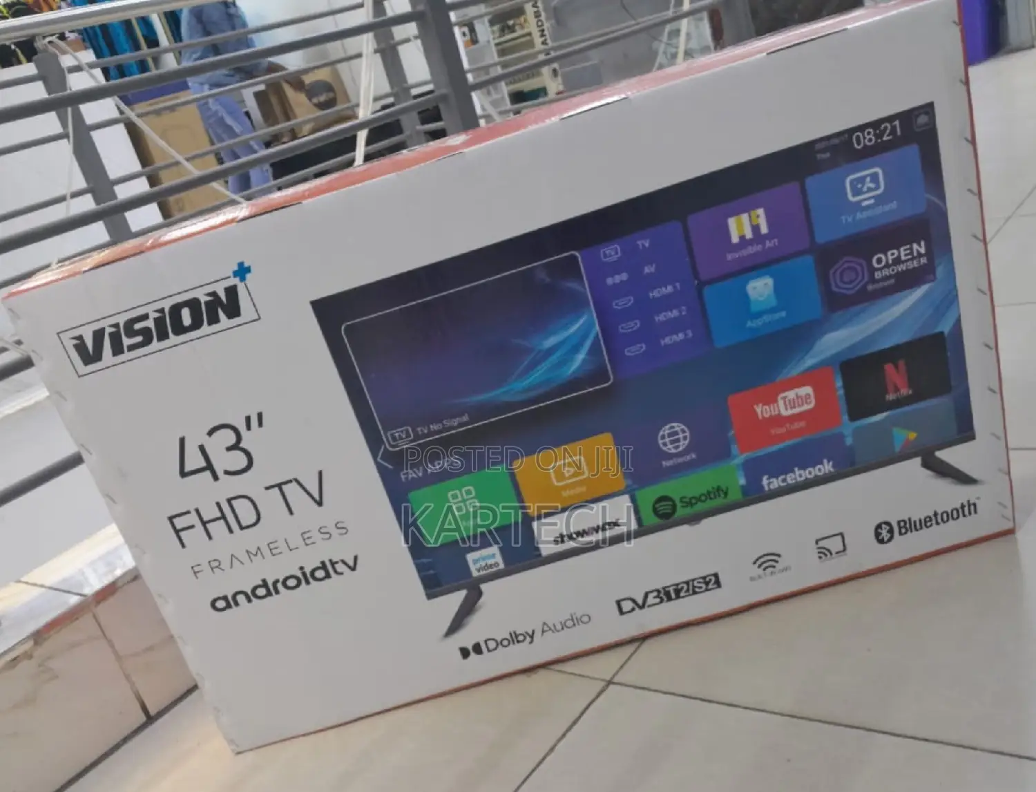 Vision+ 43 Inch Smart Android Frameless Tv