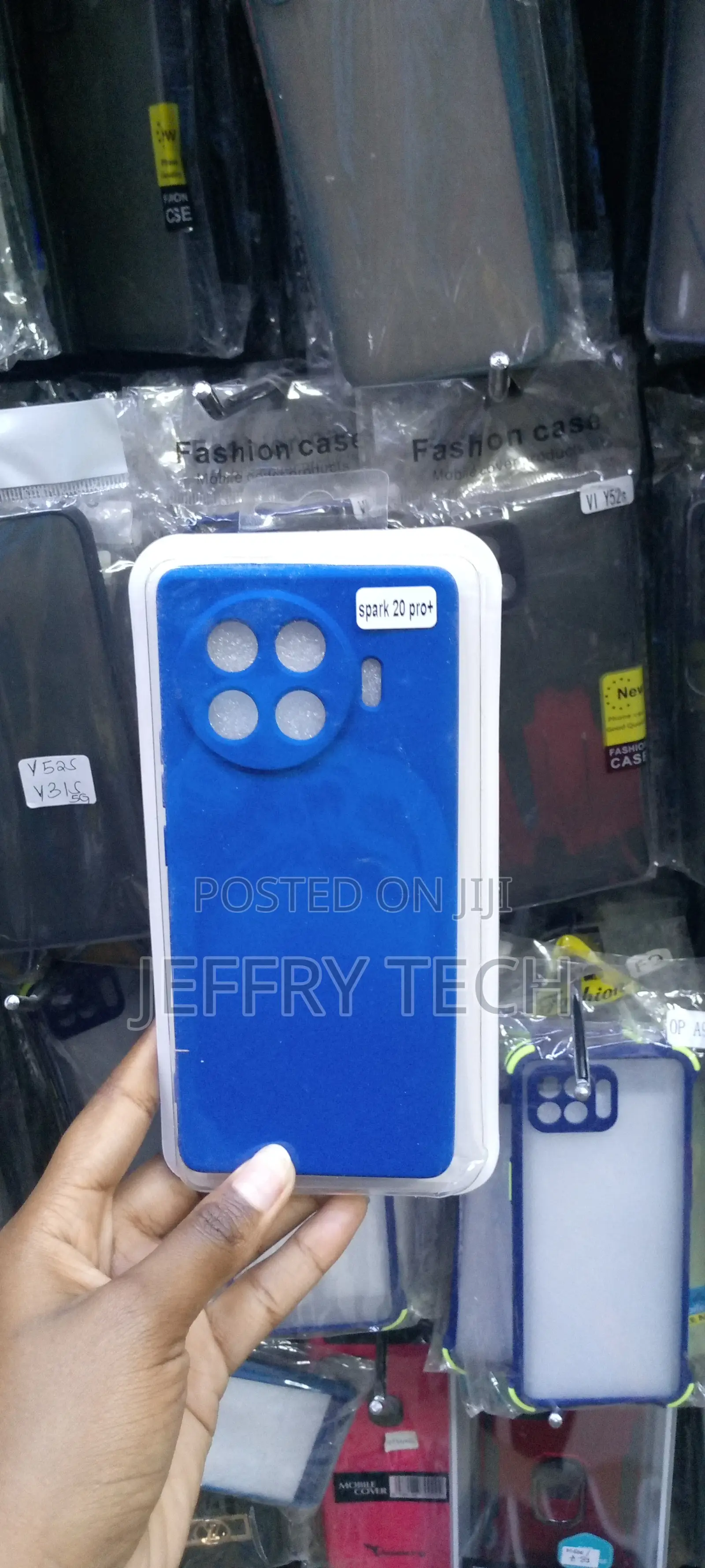 Blue Tecno Spark 20 Pro+ Solid Color Liquid Silicone Drop