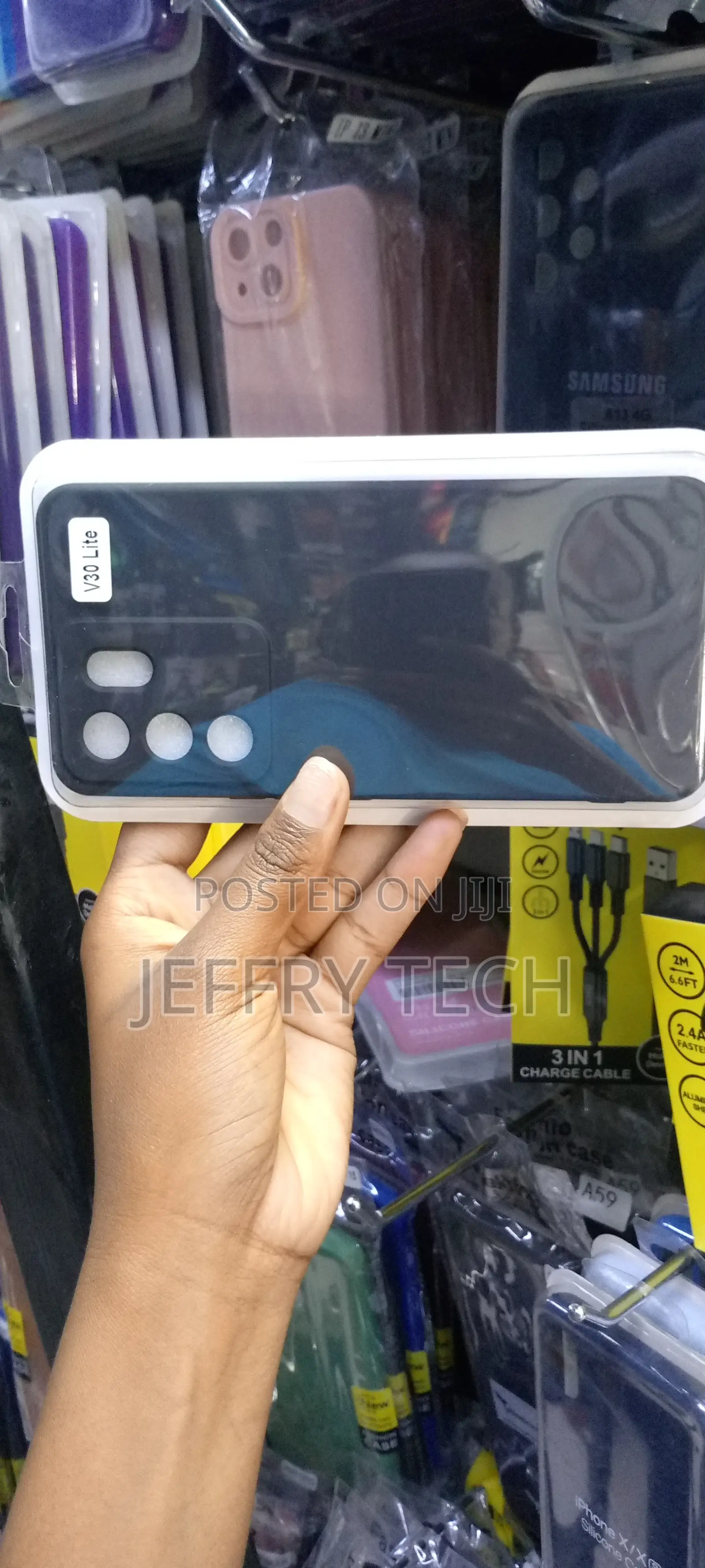 Vivo V30 Lite 5G Solid Color Liquid Silicone Dropproof Full
