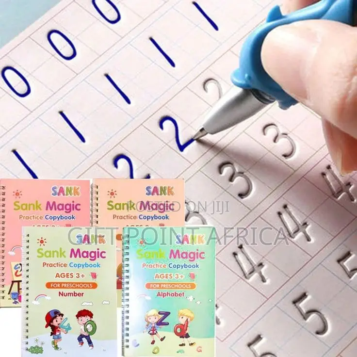 4 Pieces Sank Magic Practice Copybooks for Kids