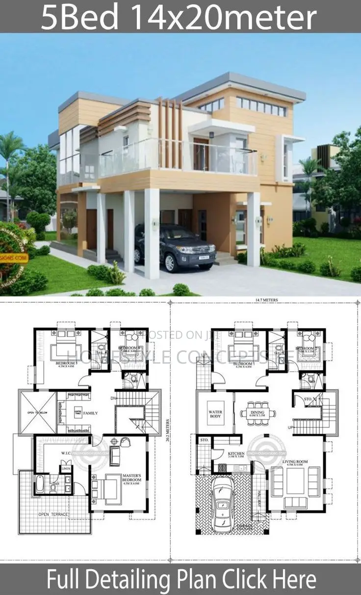 House Plans Modern Living Bungalow Mansion 2 3 4 5 Bedroom