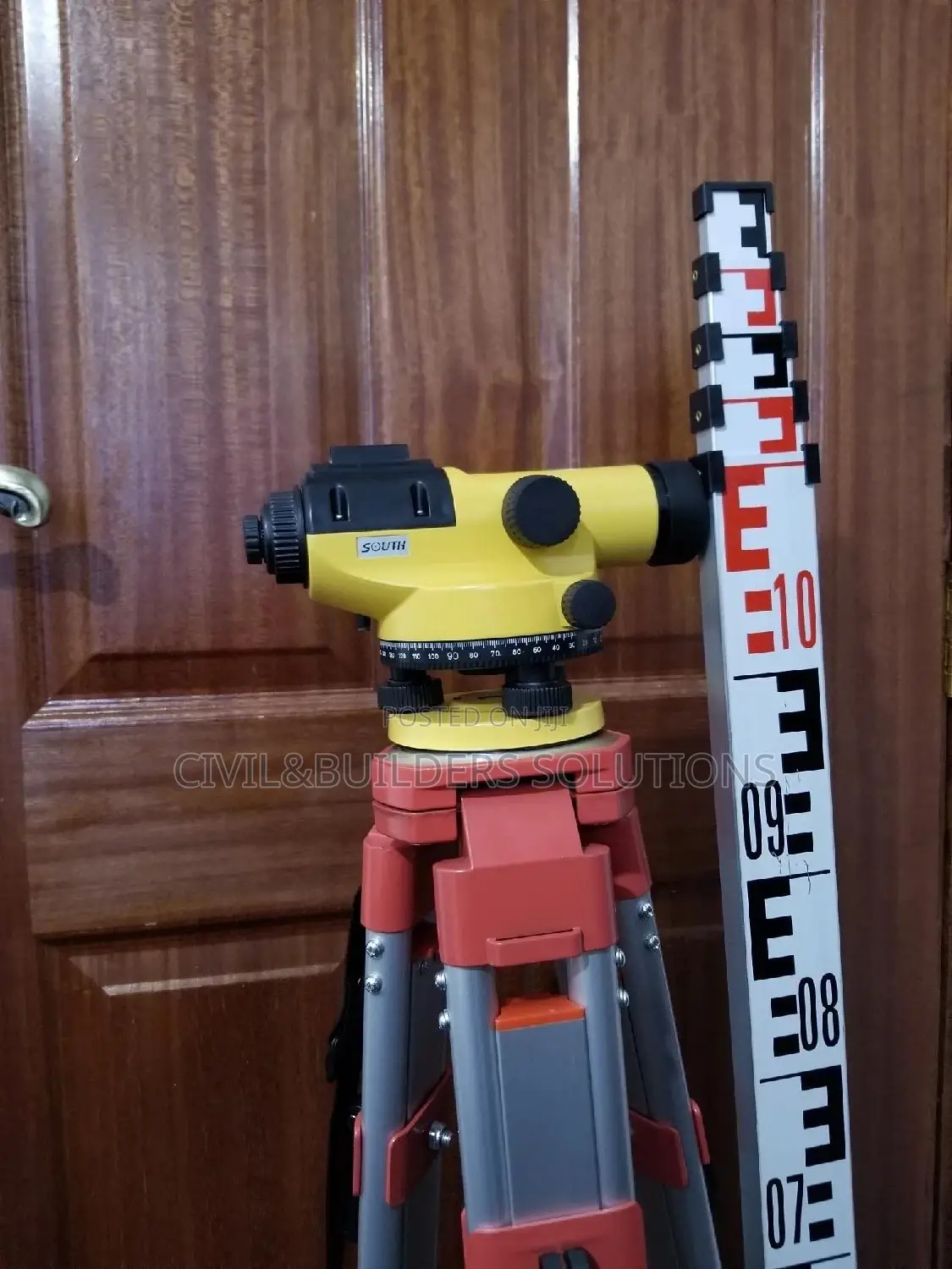 Dumpy Level (Level Head+Staff+Tripod) At Plus More