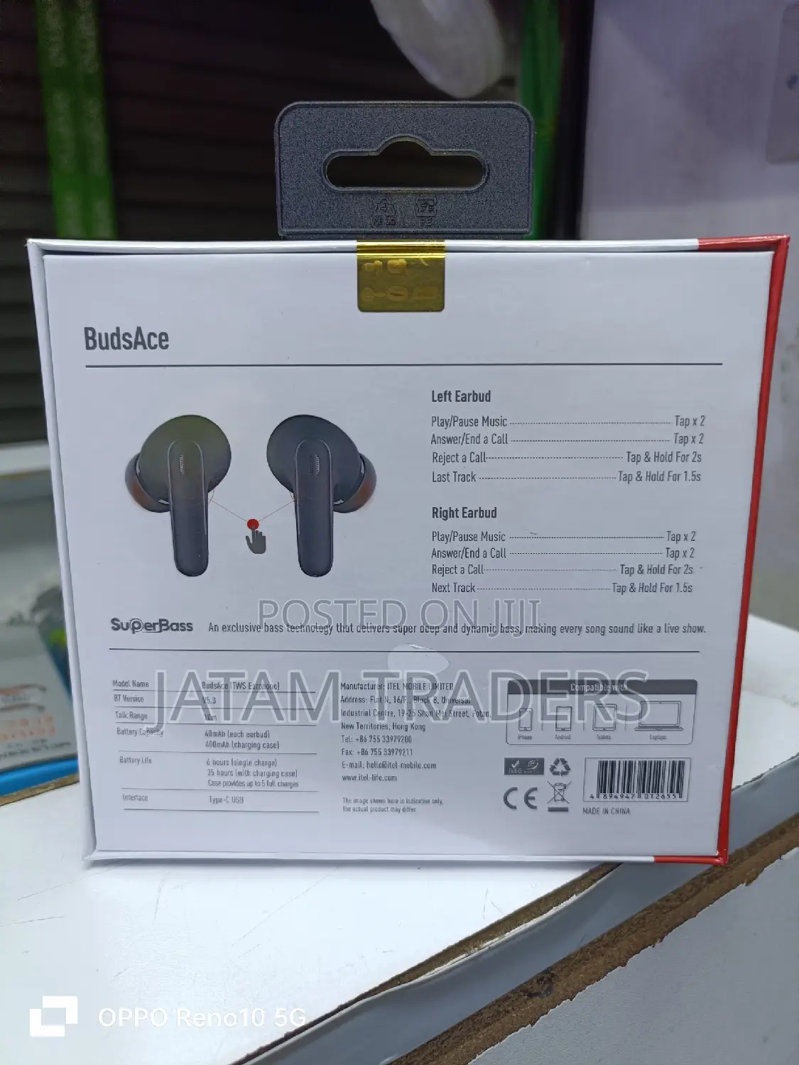 Itel Ear Buds Ace , Calls in Noise Out