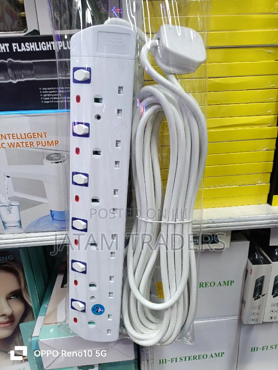 Power Extension Cable With Surge, 6 Ways 10m