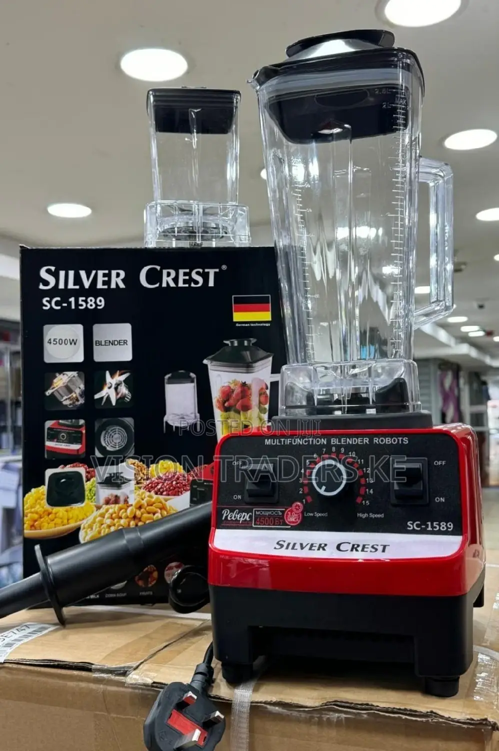 Silver Crest Electric 2L 2-in-1 Blender SC-1589 4500watts