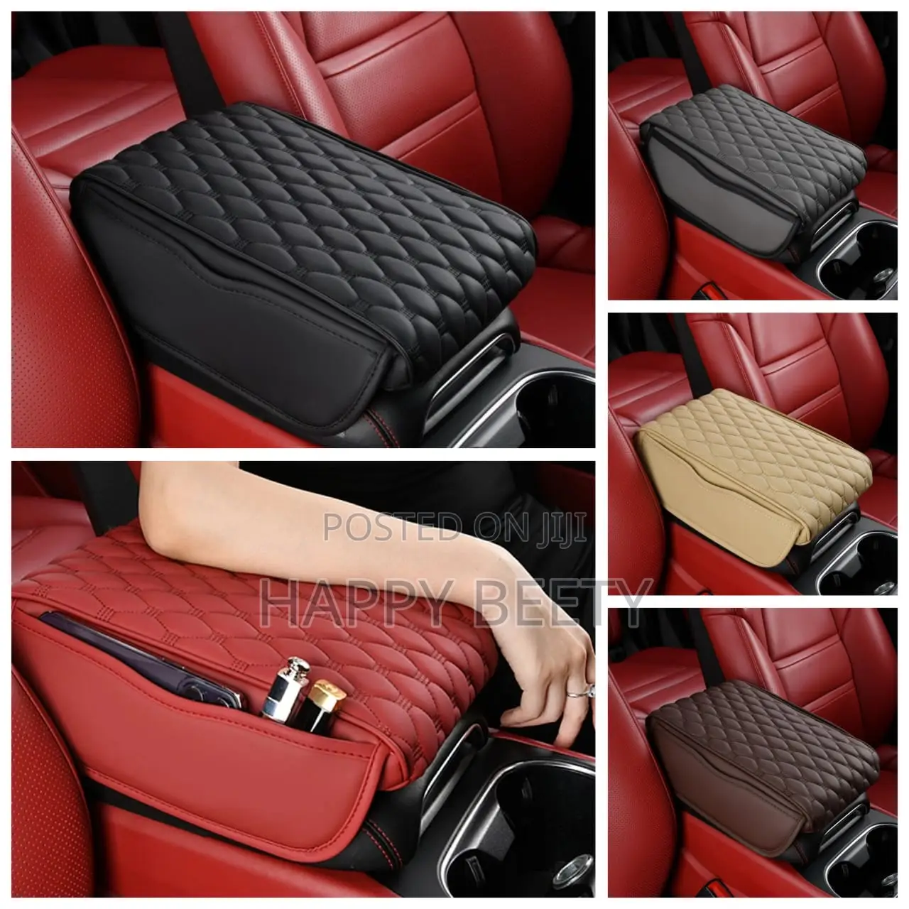 Universal Car Armrest Pad With Side Storage