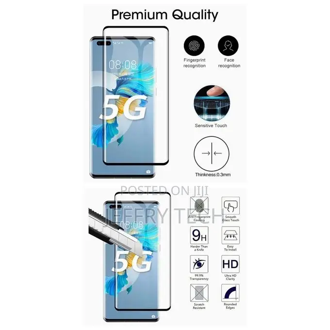 Huawei P40 Pro Full Cover Glass Screen Protector - Clear