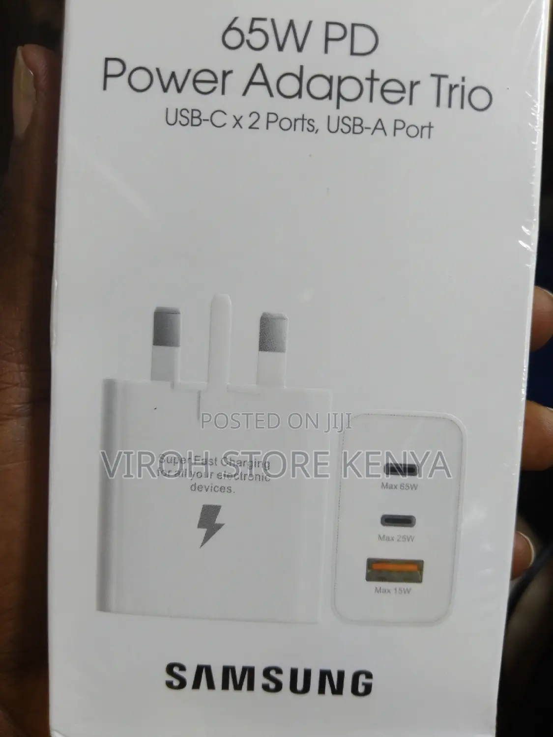 65 Watts Samsung PD Adapter Trio Fast Charger Adapter