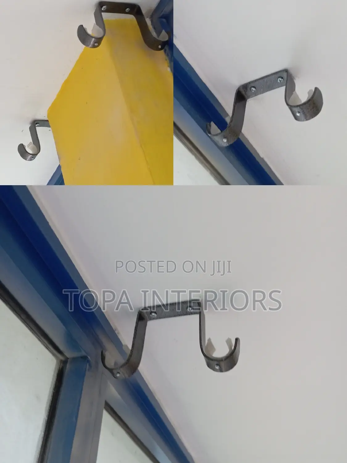 Modern Double Ceiling Brackets for Mounting Curtain Rods