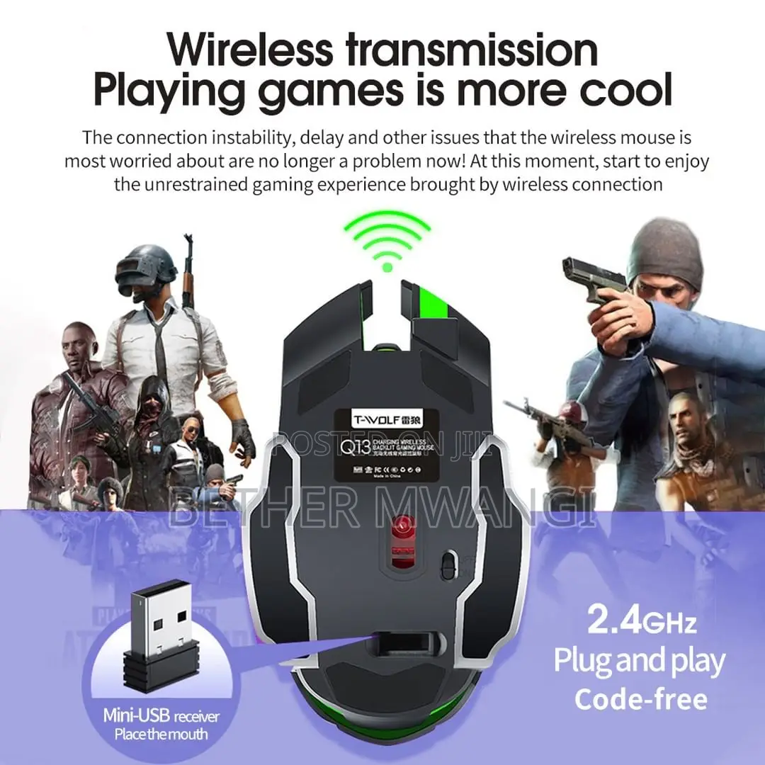 T-Wolf Wireless Rechargeable Mouse in Kenya