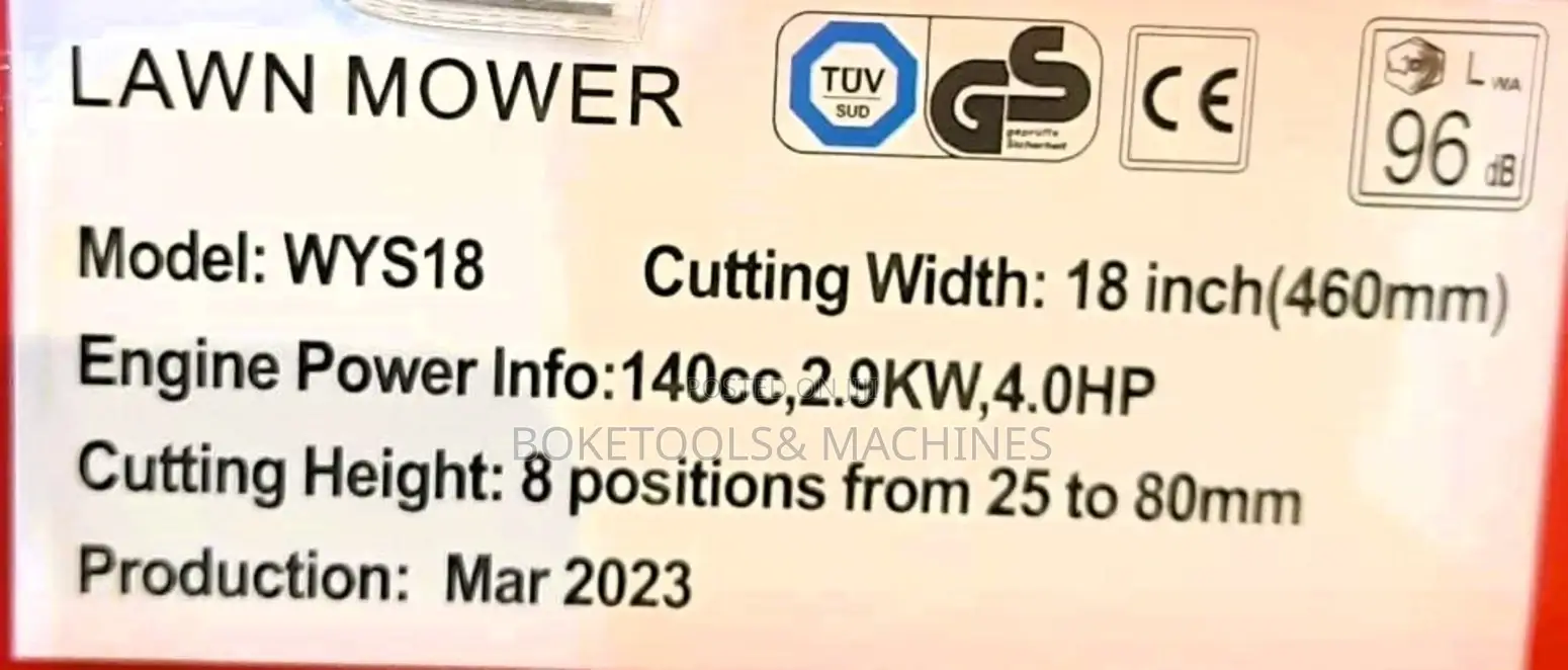 WYS18 Briggs and Stratton 18 Inches 4hp Hand Push 140cc