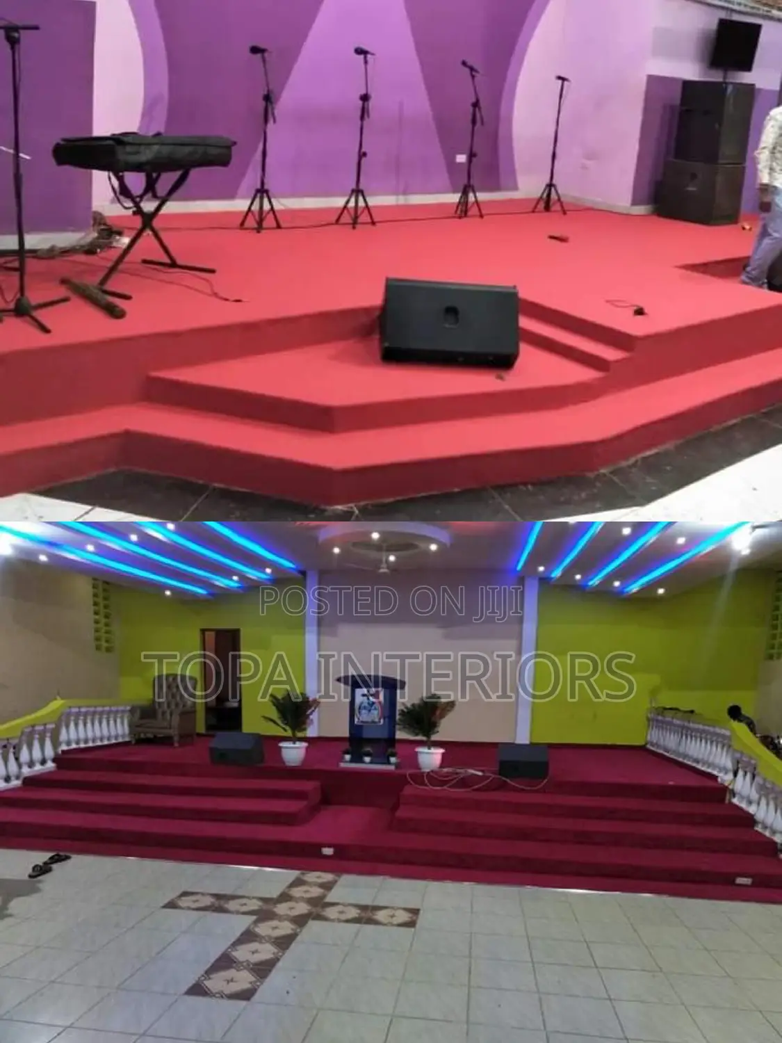 Beautiful Fitted Church Altar Carpets Covering the Whole Altar